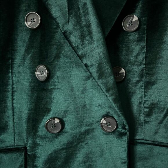 NWT Free People Velvet Ashby Blazer Jade Cotton Viscose Oversized Size Small - Picture 5 of 8